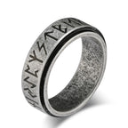 Bague Anneau Viking Homme Anti-Stress Tournant gris