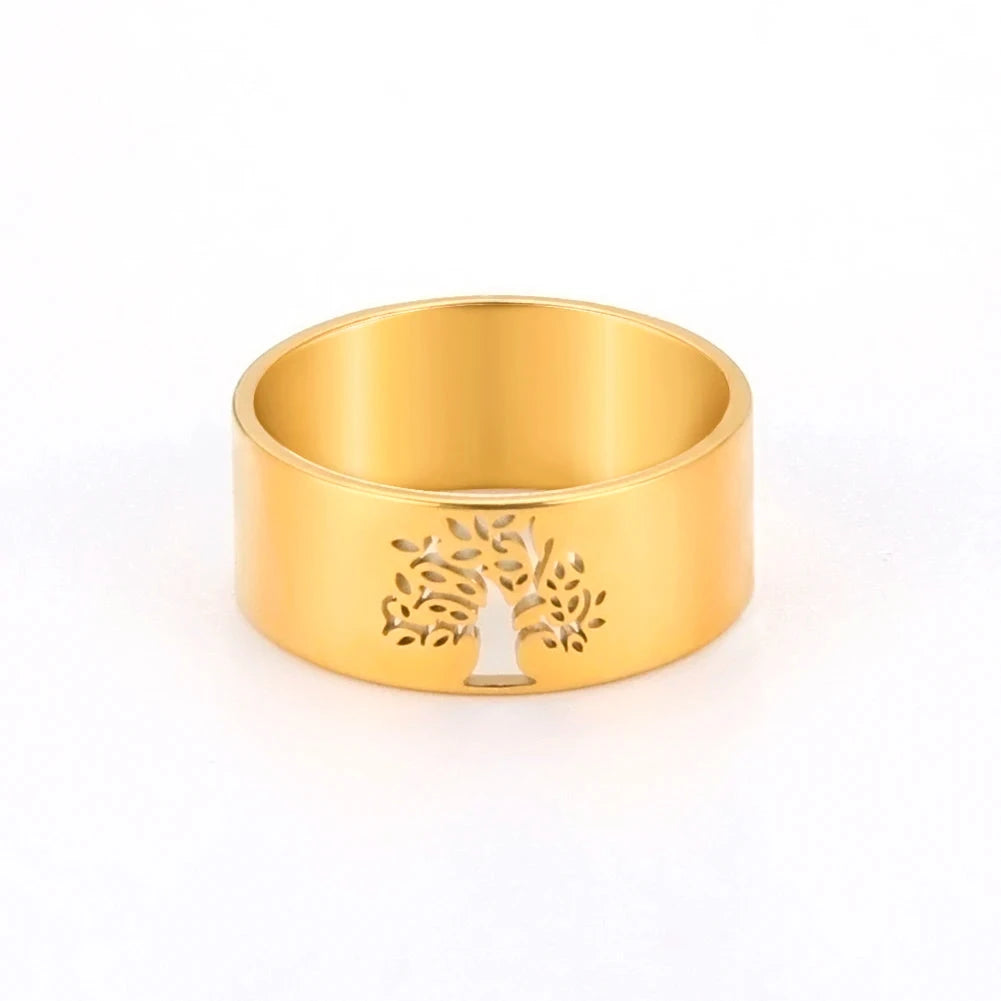 Lebensbaum Ewigkeit Ring Gold