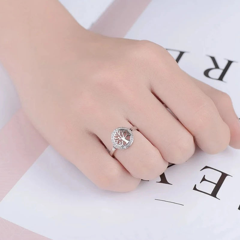 Lebensbaum Damenring Silber