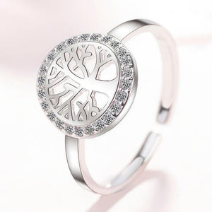 Bague Arbre de Vie Femme Anneau Argent chevaliere