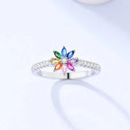 Szivárvány virág gyűrű