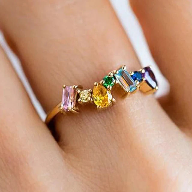 Regenbogenring für Damen