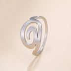 Bague au design spirale pour femme argent