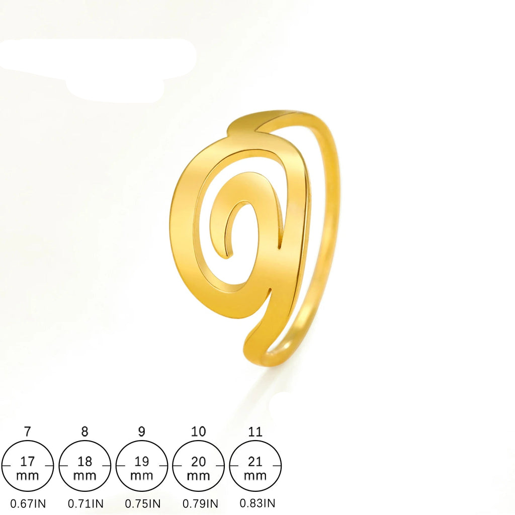 Bague au design spirale pour femme or