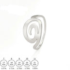 Bague au design spirale pour femme argent