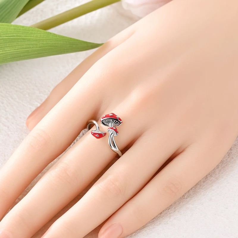Bague Automnale avec Champignons