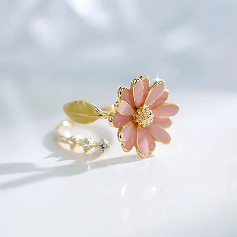 Bague avec Jolie Fleur de Marguerite