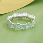 Bague avec Trèfles à 4 Feuilles Verts