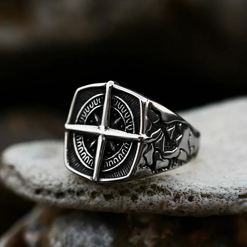 Bague Compas Anneau Boussole Rose des Vents