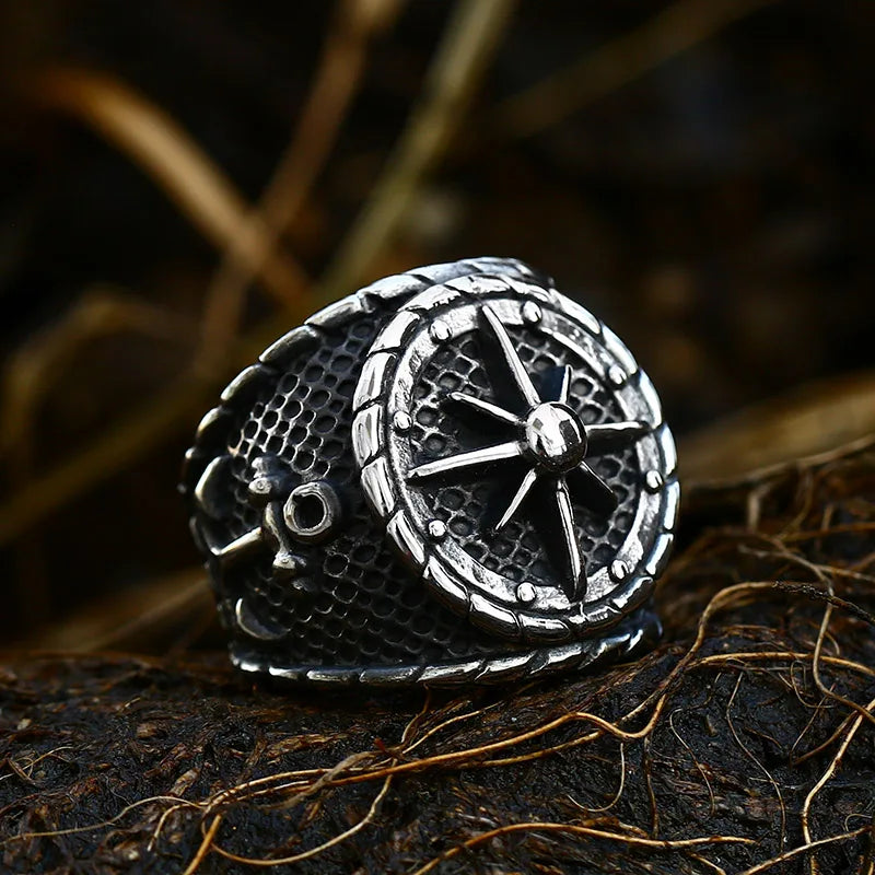 Bague Compas Chevalière Boussole Rose des Vents