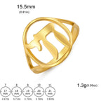Bague creuse avec le symbole de vie juive Chai