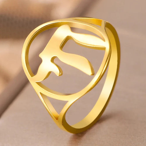 Bague creuse avec le symbole de vie juive Chai or
