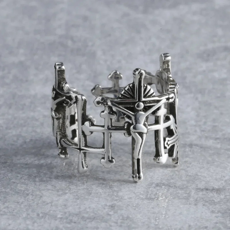 Anillo Cruz de Jesús Mujer