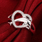 Dolphin and Heart Ring