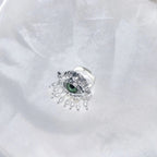 Bague de Protection avec Oeil Bleu et Perles argent