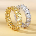 Bague en zircon scintillant plein cercle