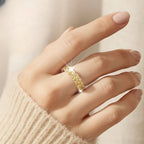 Bague en zircon scintillant plein cercle