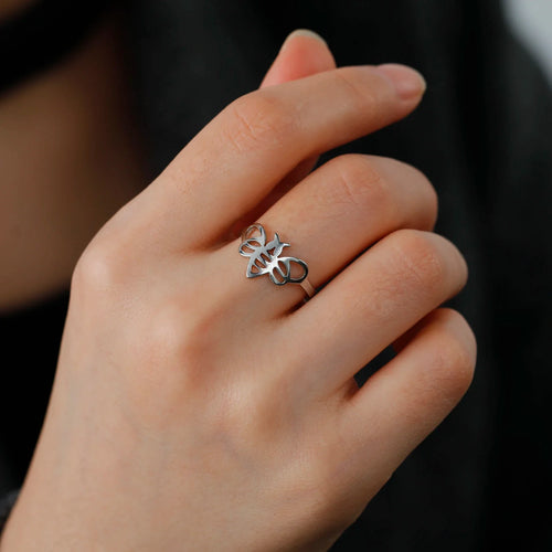 Women's bee silver ring