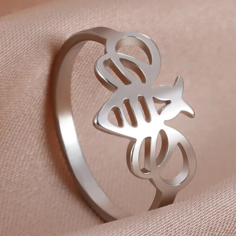 Bague femme abeille argent
