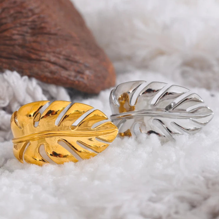 Bague Feuille de Palmier or