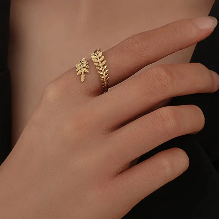 Anillo Fino Hoja de Laurel 