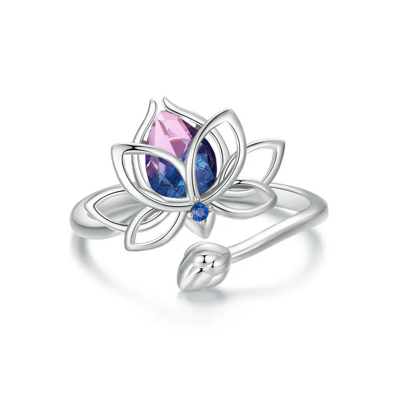 Bague Fleur de Lotus en Cristal