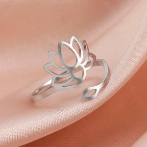 Bague Fleur de Lotus Femme argent