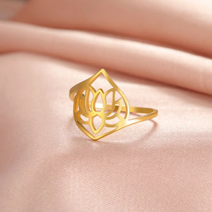 Bague Fleur de Lotus or