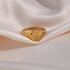 Bague fleur sauvage gravée fleur sauvage