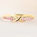 Bague infini promesse éternelle et cristaux éclatants or