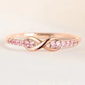 Bague infini promesse éternelle et cristaux éclatants or rose