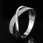 Bague infini rubans entrelacés  argent