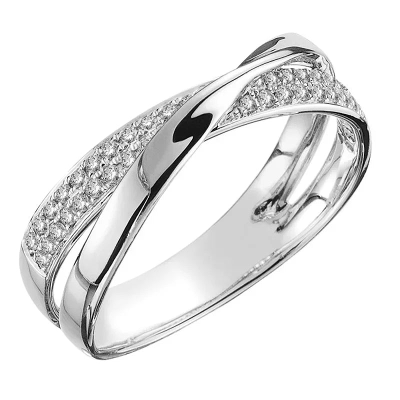 Bague infini rubans entrelacés  argent