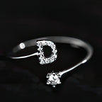 Bague initiale femme - lettre d