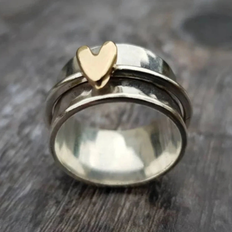 Bague Large Coeur Or
