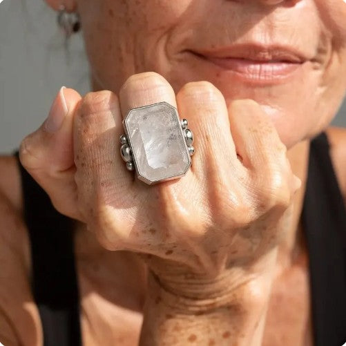 Bague Marique crystal vintage français