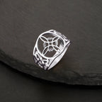 Bague Noeud de Sorcière Femme Protection Anneau Wiccan argent