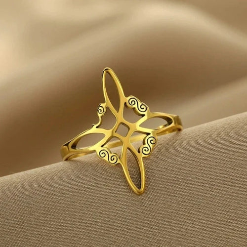 Ringe Fin Trolddomsknude Guld