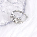 Bague noeud pour femme argent