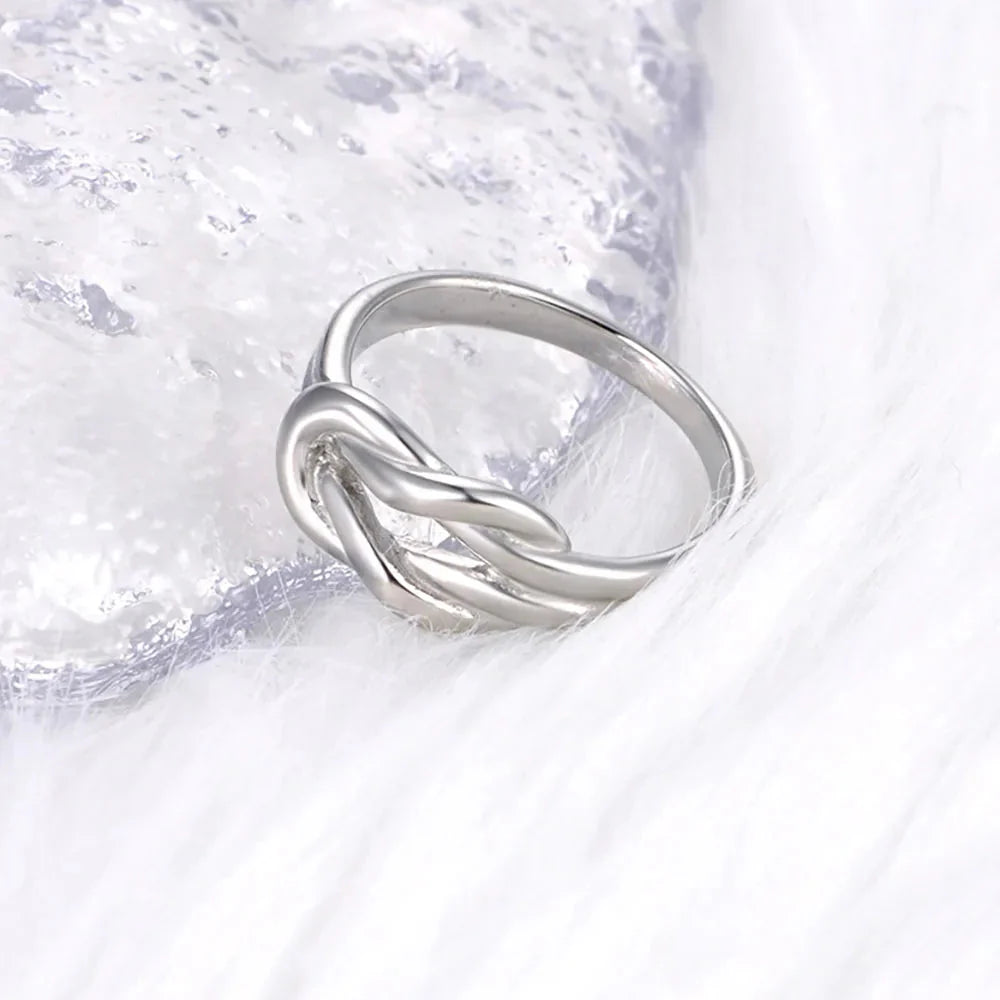 Bague noeud pour femme argent