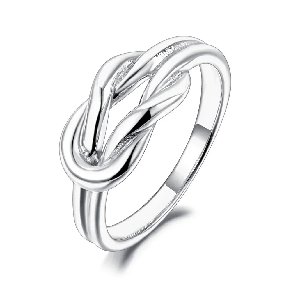 Bague noeud pour femme argent