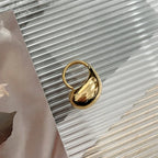 Originalus žiedas Didelė vandens lašo forma auksas