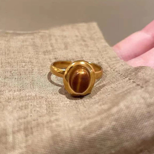 Bague Ovale Oeil de Tigre