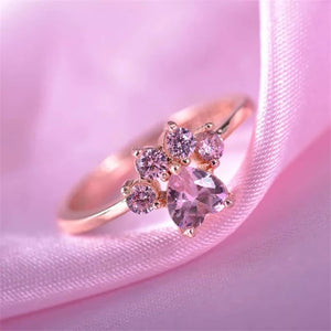 Bague Patte de Chat or rose