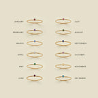 Silver & Gold Birthstone Ring 