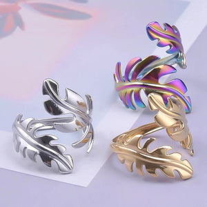 Bague Plume pour Femme argent