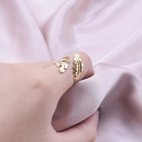 Bague Plume pour Femme or