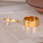 Anillo para Mujer Cruz Cristiana oro