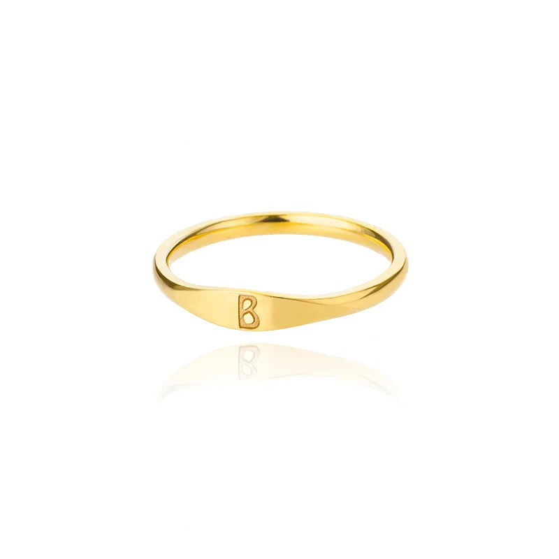 Bague femme initiale b