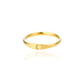 Women's initial E ring